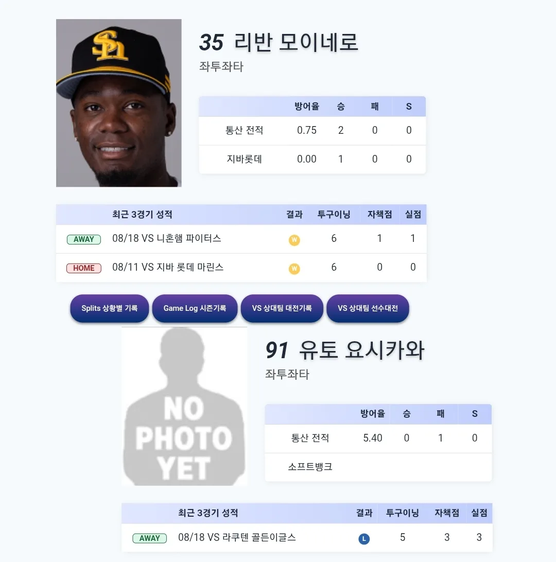 지바 롯데 소프트뱅크