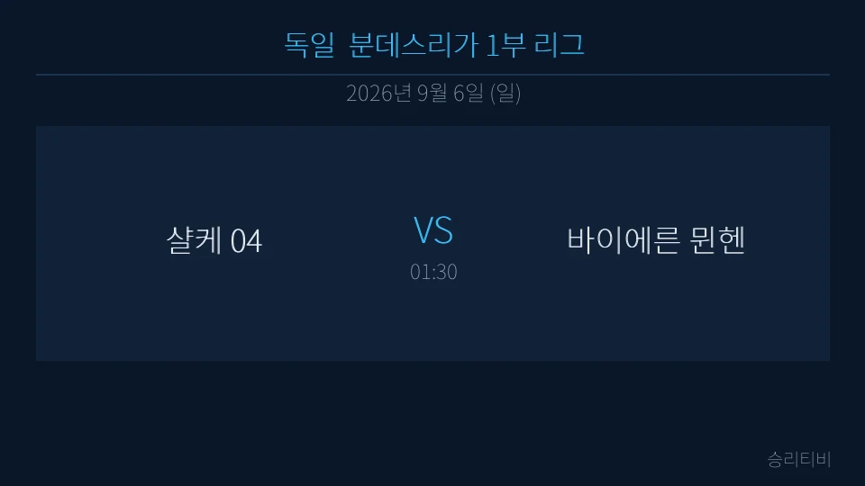 분데스리가 9월 6일 샬케 04 vs 바이에른 뮌헨 분석 대표 이미지