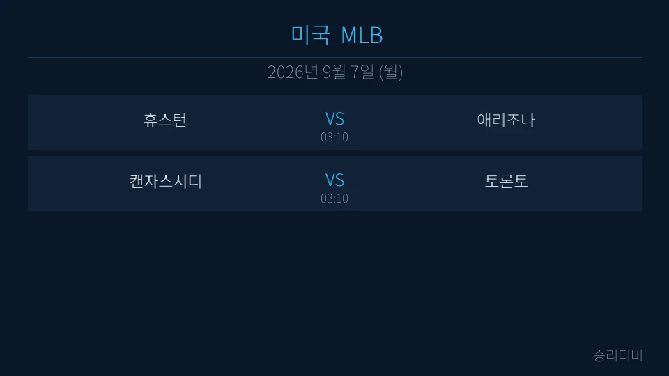 MLB 9월 7일 2경기 분석 대표 이미지