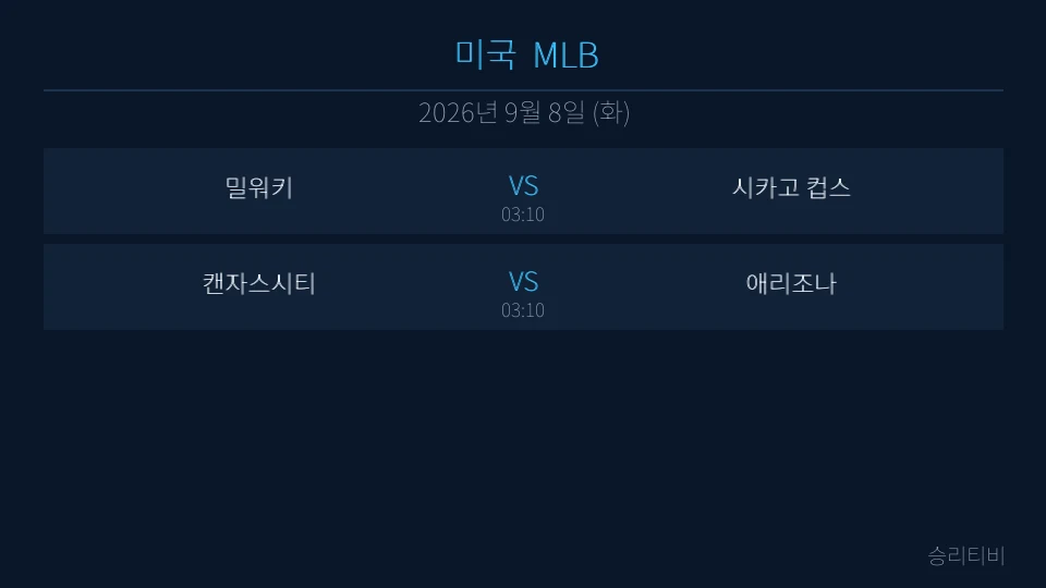 MLB 9월 8일 2경기 분석 대표 이미지
