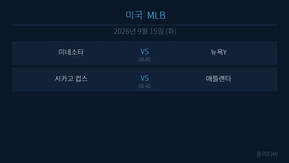 MLB 9월 15일 2경기 분석 대표 이미지