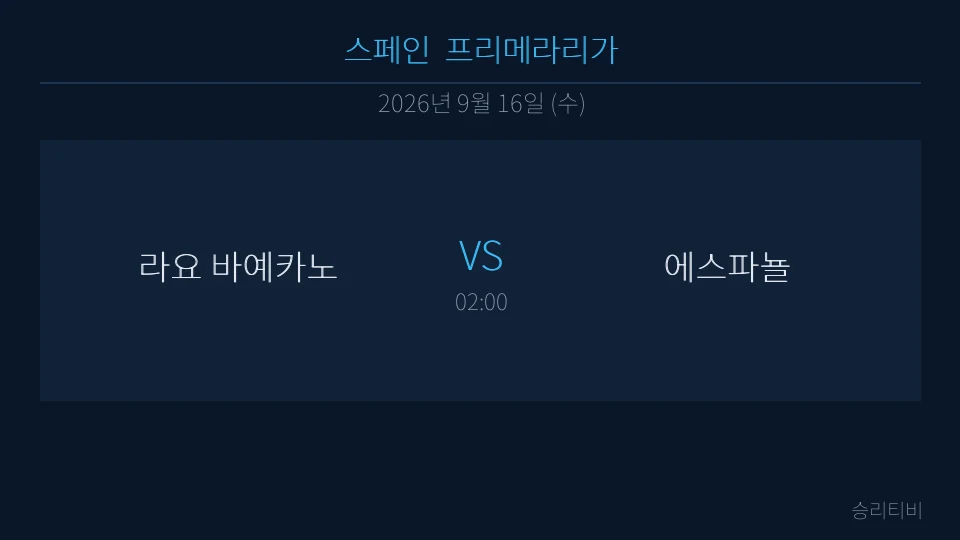 라리가 9월 16일 라요 바예카노 vs 에스파뇰 분석 대표 이미지