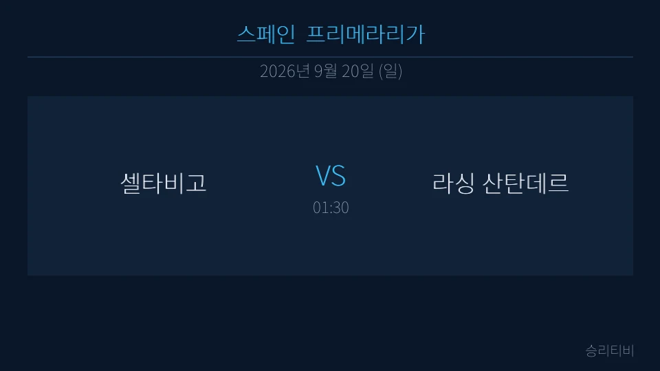 라리가 9월 20일 셀타비고 vs 라싱 산탄데르 분석 대표 이미지
