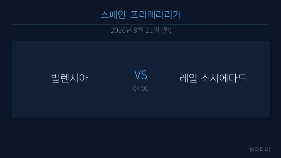 라리가 9월 21일 발렌시아 vs 레알 소시에다드 분석 대표 이미지