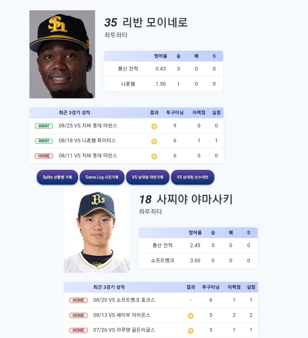 니혼햄 파이터스 소프트뱅크 호크스