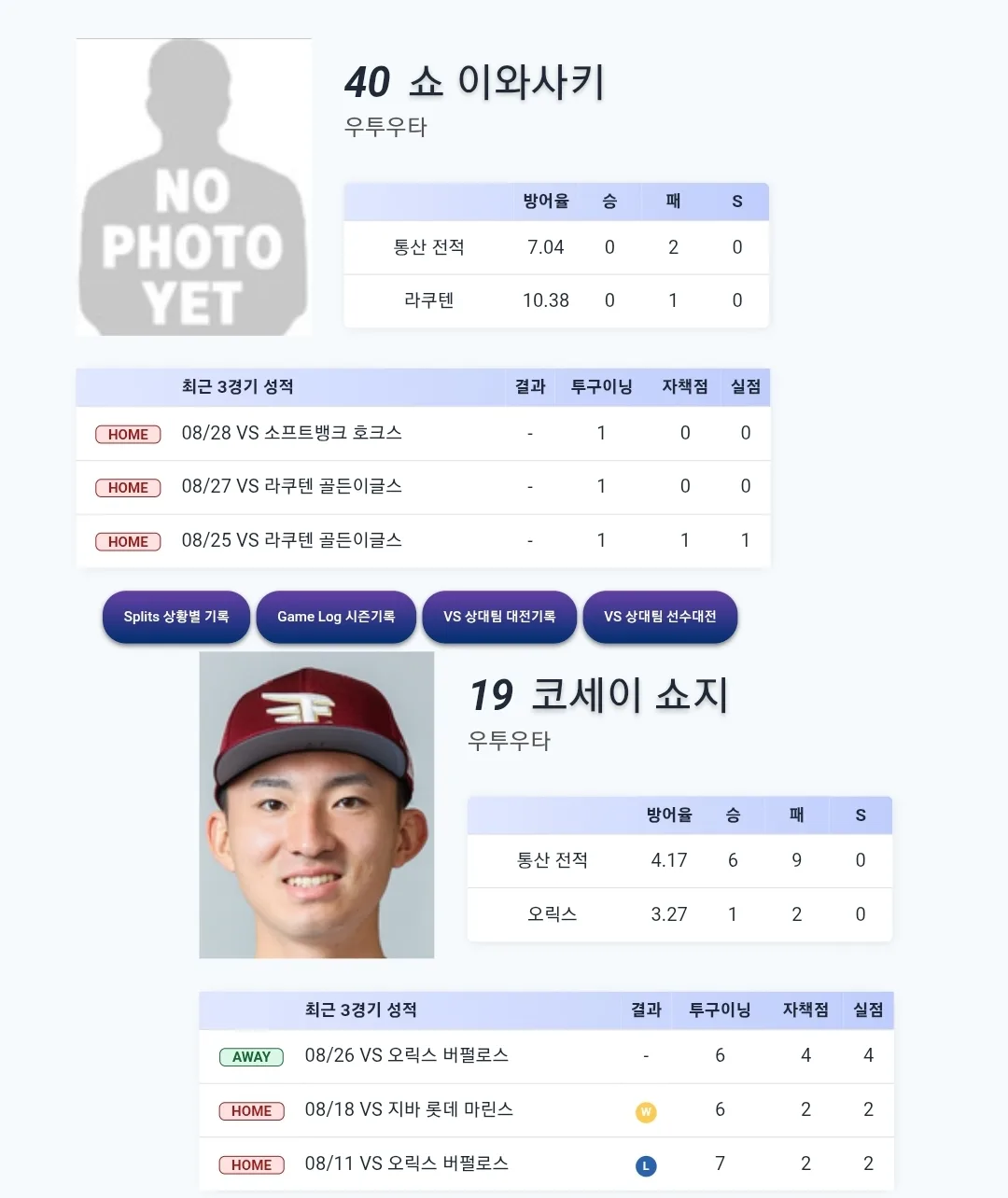 라쿠텐 골든이글스 오릭스 버펄로스